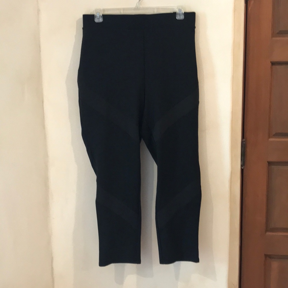 Lane Bryant black leggings with fun insert size 28